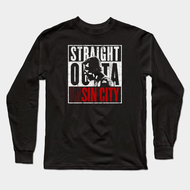 Straight Outta baSin City Long Sleeve T-Shirt by huckblade